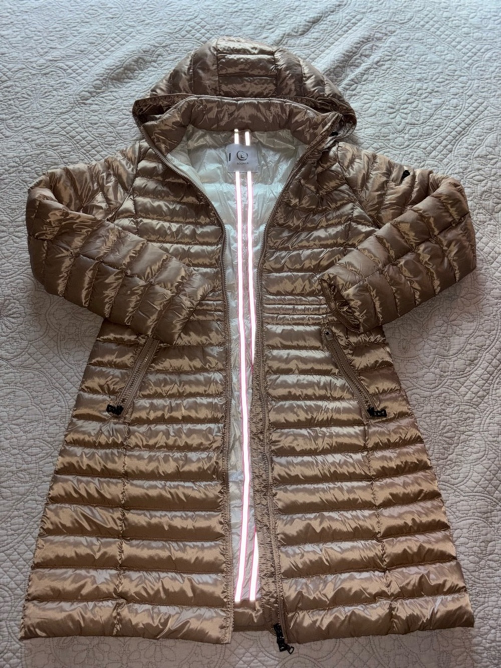 Bogner Lightweight Down Hooded Puffer Coat